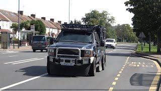 RARE Metropolitan Police Ford F450 Guardian Jankel seen passing LHR [upl. by Anirres]