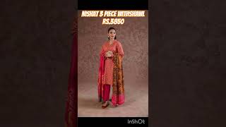 nishatlinen discount 3piece khaddardresseswith shawl nishat shawls casualdress beautifu2024 [upl. by Eelahc780]