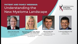 IMF Patient amp Family Webinar  Understanding The New Myeloma Landscape [upl. by Enairb]