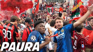 INTERISTI alla festa SCUDETTO del MILAN CI PICCHIANO [upl. by Vrablik]