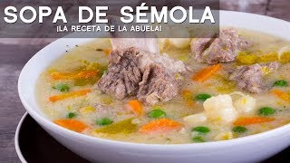 SOPA DE SÉMOLA  COMIDA PERUANA  RECETA DE ACOMERPE [upl. by Ennairej257]