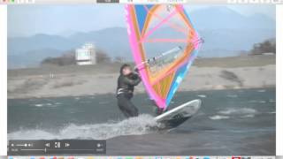 Windsurfing jibe マスト前捌き”セイルを見るな” [upl. by Olumor]