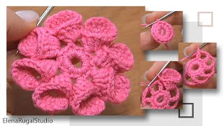 Cute Crochet FLOWER for HEADBAND [upl. by Asit]