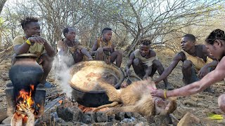 Hadzabe Tribe Hunting Baboons Up amp Down Rocky Hills For Lunch  True Last Hunters🔥🍖 [upl. by Irakuy]