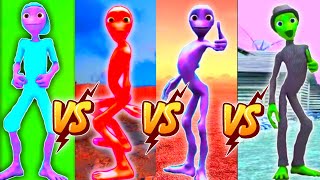 COLOR DANCE CHALLENGE DAME TU COSITA vs Patila vs El Taiger  Me Kemaste vs green alien dance [upl. by Elrak]