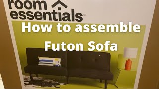 How to assemble a Futon Sofa  Room Essentials [upl. by Aiderfla]