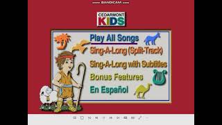 Cedarmont Kids Action Bible Songs 2002 DVD menu walkthrough [upl. by Bartholemy]