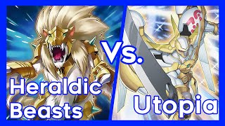 YuGiOh Master Duel Heraldic Beast Deck vs Utopia Deck [upl. by Nilre]