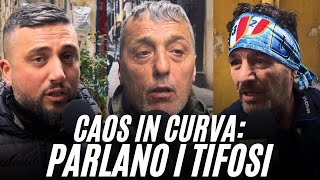 CAOS IN CURVA AL MARADONA PARLANO I TIFOSI DEL NAPOLI [upl. by Rolat]