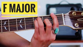 F major chord  3 ways  Beginner Guitar Lesson [upl. by Drarreg917]