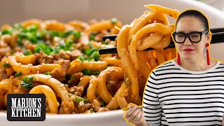 15 minute Pork amp Sesame Udon Noodles  Marions Kitchen [upl. by Sumerlin]