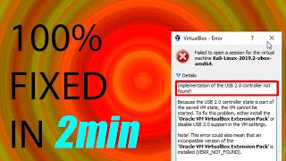 100 FIX Kali LINUX ERROR USB 20 CONTROLLER NOT FOUND [upl. by Gentes181]