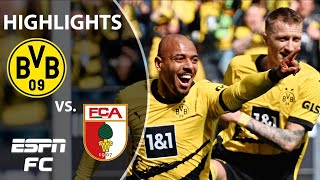 Borussia Dortmund vs FC Augsburg  Bundesliga Highlights  ESPN FC [upl. by Sadinoel]