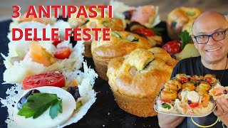 Antipasti per Natale e le Feste Tre ricette antipasti di Natale e non solo di Natale antipasto [upl. by Ollehto]