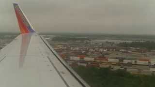 Southwest Airlines SWA645 Boeing 737 800 landing at Houston Hobby Airport from Chicago [upl. by Adnalor56]