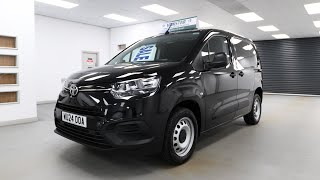 Toyota Proace City 15 Active Edition Metallic Black 100 BHP 6 Door  WU24 00A  VanStar [upl. by Darin]