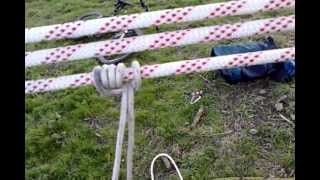 Prussik for a slackline tensioning system [upl. by Rona]