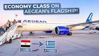 TRIPREPORT  Aegean ECONOMY  Cairo  Athens  Airbus A321neo [upl. by Carberry]