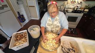 Pork Chops Fried Squash with Green Tomatoes ampOnions and Mushrooms weeknightmeal quicksupper [upl. by Nuoras763]