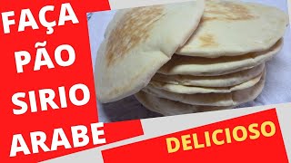 RECEITA DE PAO SIRIO PAO ARABE PAO PITA [upl. by Aniroz37]