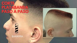 COMO HACER UN PLATABANDA PASO A PASO corte militarDesvanecido alto PARA PRINCIPIANTES 💈💈 [upl. by Ailis]