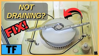 How To Repair A Dishwasher Not Draining or Not Cleaning  Replace Filter  Kenmore Whirlpool [upl. by Ahsasal]