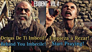 Resident Evil 4 Remake Ganado Voice LinesQuotes Translated Demo [upl. by Araed]