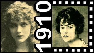 Earliest Movie Star 1910s Mary Pickford Theda Bara Lillian Gish Edwardian Hair and Clothing [upl. by Faus]