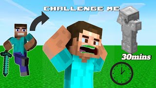 my old brother challenge me to make iron armor in 30mins😱😫 [upl. by Raf]