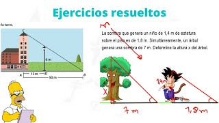 🔺🔻SEMEJANZA De Triángulos Ejercicios Resueltos  TRIÁNGULOS SEMEJANTES [upl. by Nylireg]