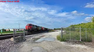 4KHDR CN 2857 3931 skin job outside Duplainville WI train locomotive rail railroad [upl. by Ydna]