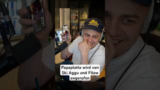 Papaplatte wird von Filow und Ski Aggu wegen den StreamAwards angerufen papaplatte [upl. by Adnamar355]