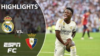 Real Madrid vs Osasuna  LALIGA Highlights  ESPN FC [upl. by Ttej]