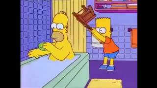 Bart Hits Homer With Chair [upl. by Hawk]