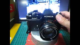 フィルムカメラ KONICA 📷安心ベーシック2024 装填編 Acom1 コニカ 10枚撮り白黒フォトグラファー [upl. by Logan]