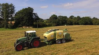 Enrubannage 2017  Fendt 712 Vario amp Krone CV150XC GoProDJI [upl. by Burnside]