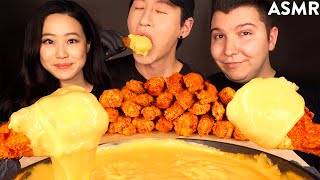 ASMR CHICKEN WINGS amp STRETCHY CHEESE with STEPHANIE SOO amp NIKOCADO AVOCADO No Talking [upl. by Smart283]