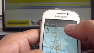 como usar el gps de mi android samsung Galaxy Young S6310 español Full HD [upl. by Ytrebil281]