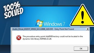 How to fix Entry Point not found error KERNEL32dll in Windows 7 [upl. by Nissie]