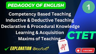 CTETPEDAGOGY OF ENGLISH VDO 1 [upl. by Anippesuig]