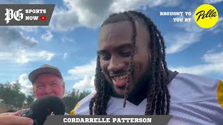 Steelers training camp Cordarrelle Patterson on returning to practice NFLs new kickoff rules [upl. by Alios]