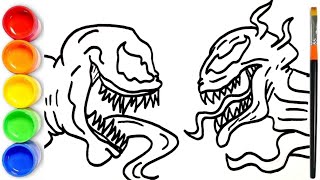 How to draw Venom vs Carnage Venom vs Carnage Drawing [upl. by Nana468]