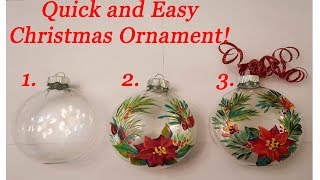 Learn to Paint  Make a Christmas Ornament DIY [upl. by Aseram]