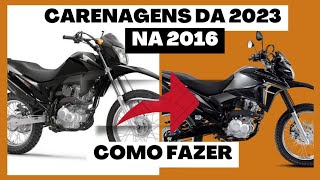 bros 2016 montadinha 2022 part 2 como colocar as carenagens da 2022 na bros 2016 [upl. by Adnahcir828]