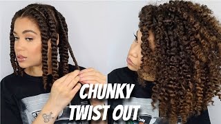 Chunky Twist Out  Natural Hair  Lyasia in the City [upl. by Alla]