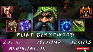 HoN  Mid Wars  Flint Beastwood  23sensei  1813 MMR [upl. by Airotnes]