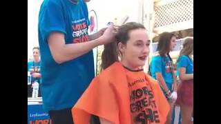 Ellen ODay shaving her head for Worlds Greatest Shave [upl. by Gnaht]