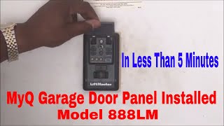 How To Install and Operate Garage Door Opener Control Panel MyQ 888LM Liftmaster  In Five Minutes [upl. by Itida]