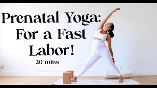 Prenatal Yoga for a Fast Labor  Yoga with Katrina [upl. by Wadsworth]