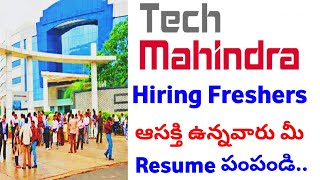 Tech Mahindra Latest Jobs  Tech Mahindra Jobs In Hyderabad  Tech Mahindra Jobs For Freshers [upl. by Anoerb]